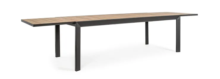Tavoli>Bizzotto TAVOLO IN ALLUMINIO 220-340X100 ANTRACITE YK13 - BELMAR