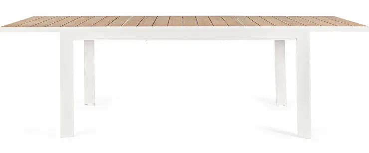 Tavoli>Bizzotto TAVOLO IN ALLUMINIO 160-240X100 BIANCO YK11 - BELMAR