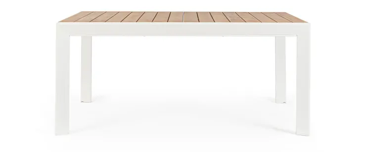 Tavoli>Bizzotto TAVOLO IN ALLUMINIO 160-240X100 BIANCO YK11 - BELMAR