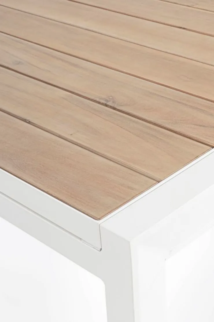 Tavoli>Bizzotto TAVOLO IN ALLUMINIO 160-240X100 BIANCO YK11 - BELMAR