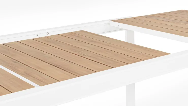 Tavoli>Bizzotto TAVOLO IN ALLUMINIO 160-240X100 BIANCO YK11 - BELMAR