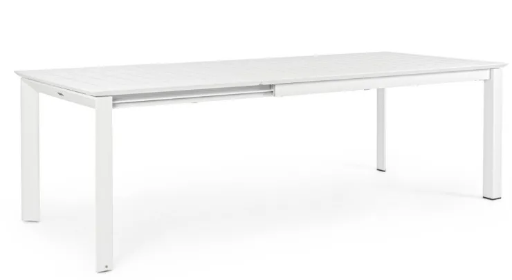 Tavoli>Bizzotto TAVOLO IN ALLUMINIO 160/240X100 BIANCO CX21 - KONNOR