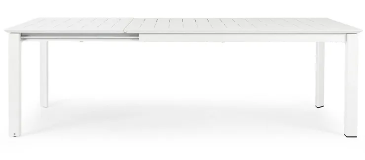 Tavoli>Bizzotto TAVOLO IN ALLUMINIO 160/240X100 BIANCO CX21 - KONNOR