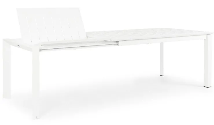 Tavoli>Bizzotto TAVOLO IN ALLUMINIO 160/240X100 BIANCO CX21 - KONNOR