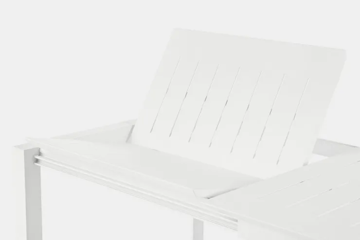Tavoli>Bizzotto TAVOLO IN ALLUMINIO 160/240X100 BIANCO CX21 - KONNOR