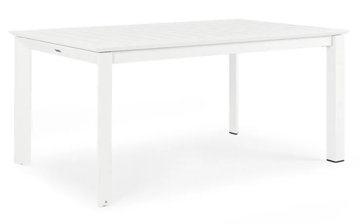 Tavoli>Bizzotto TAVOLO IN ALLUMINIO 160/240X100 BIANCO CX21 - KONNOR