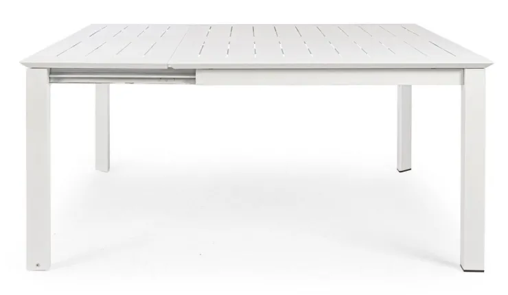 Tavoli>Bizzotto TAVOLO IN ALLUMINIO 110/160X160 BIANCO CX21 - KONNOR
