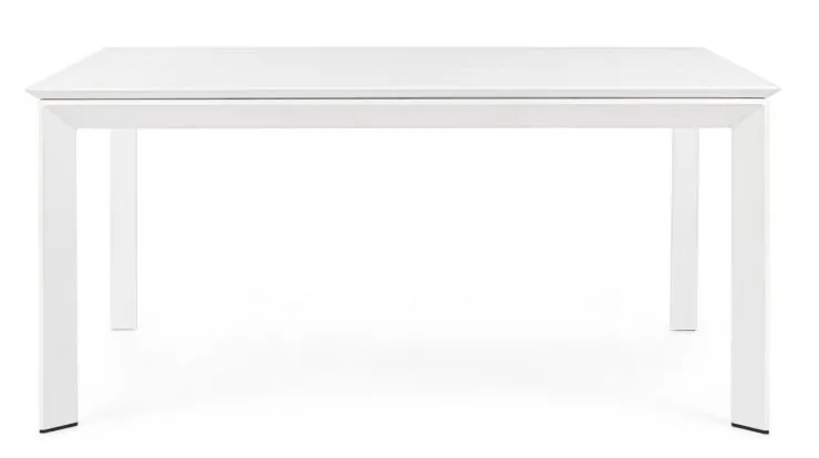 Tavoli>Bizzotto TAVOLO IN ALLUMINIO 110/160X160 BIANCO CX21 - KONNOR