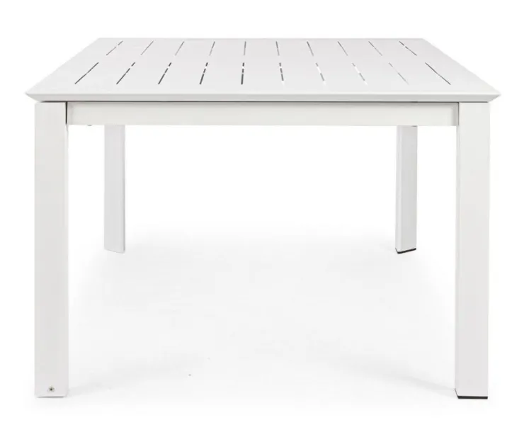 Tavoli>Bizzotto TAVOLO IN ALLUMINIO 110/160X160 BIANCO CX21 - KONNOR