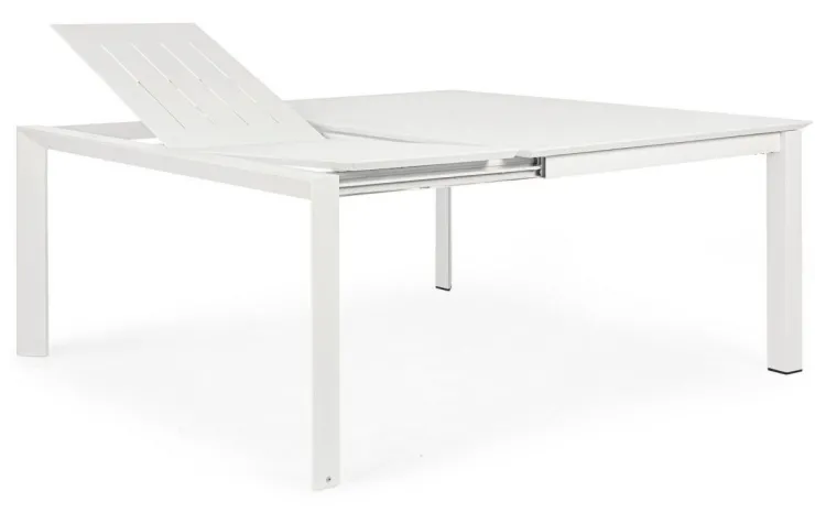Tavoli>Bizzotto TAVOLO IN ALLUMINIO 110/160X160 BIANCO CX21 - KONNOR