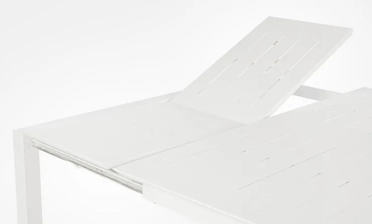 Tavoli>Bizzotto TAVOLO IN ALLUMINIO 110/160X160 BIANCO CX21 - KONNOR