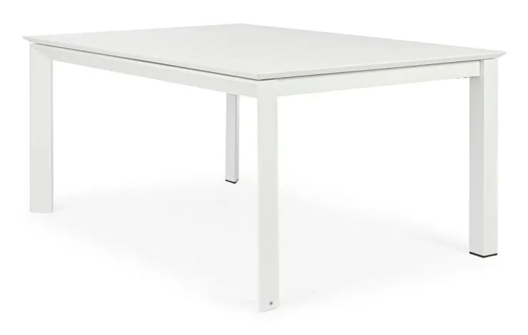 Tavoli>Bizzotto TAVOLO IN ALLUMINIO 110/160X160 BIANCO CX21 - KONNOR