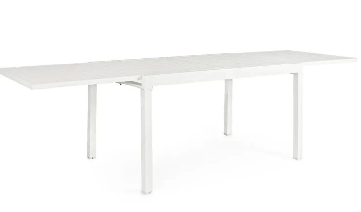 Tavoli>Bizzotto TAVOLO IN ALLUMINIO 135/270X90 BIANCO YK11 - PELAGIUS