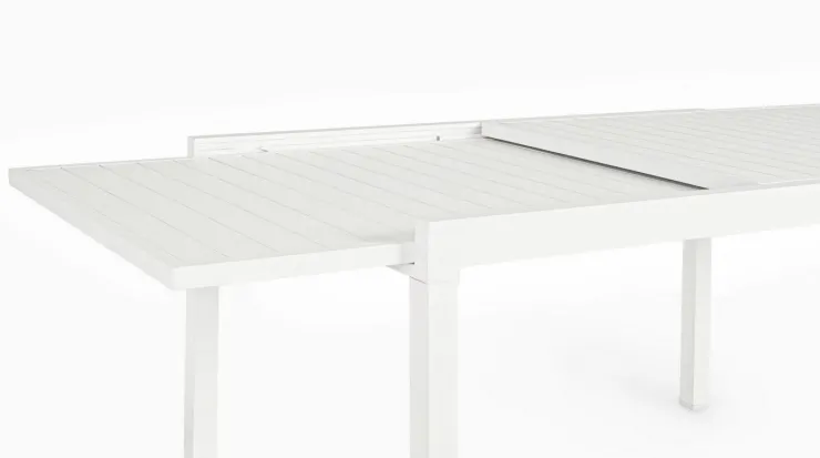 Tavoli>Bizzotto TAVOLO IN ALLUMINIO 135/270X90 BIANCO YK11 - PELAGIUS