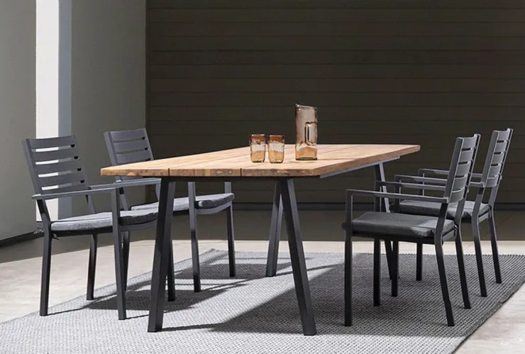 Tavoli>Bizzotto TAVOLO IN LEGNO ANTRACITE 160X90 - OSLO FSC