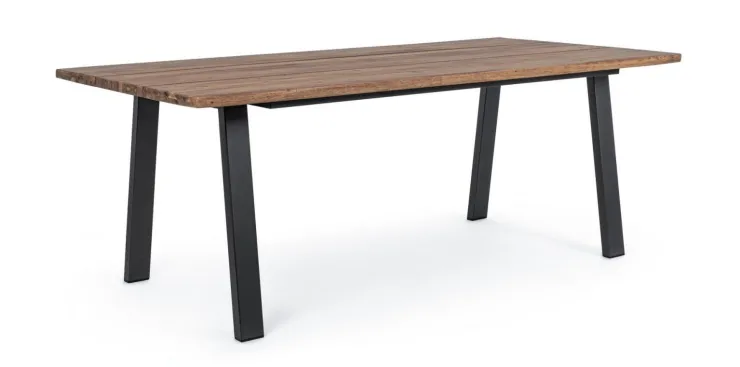 Tavoli>Bizzotto TAVOLO IN LEGNO ANTRACITE 200X100 - OSLO FSC