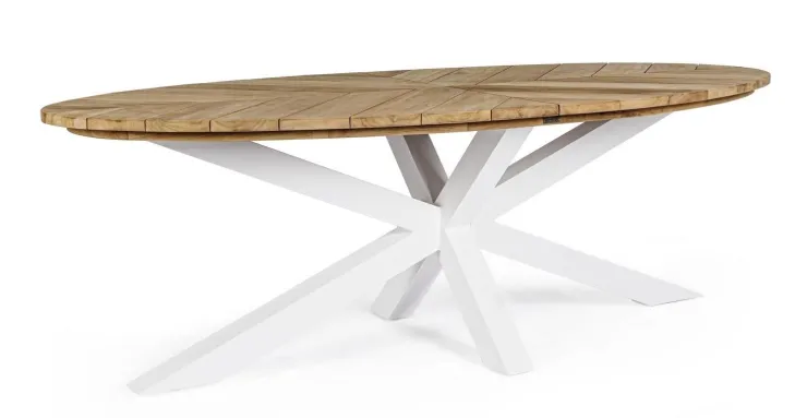 Tavoli>Bizzotto TAVOLO IN TEAK BIANCO RT01 - PALMDALE