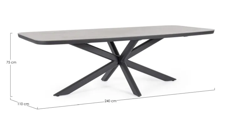 Tavoli>Bizzotto TAVOLO ISACCO 240X110 ANTR JX55