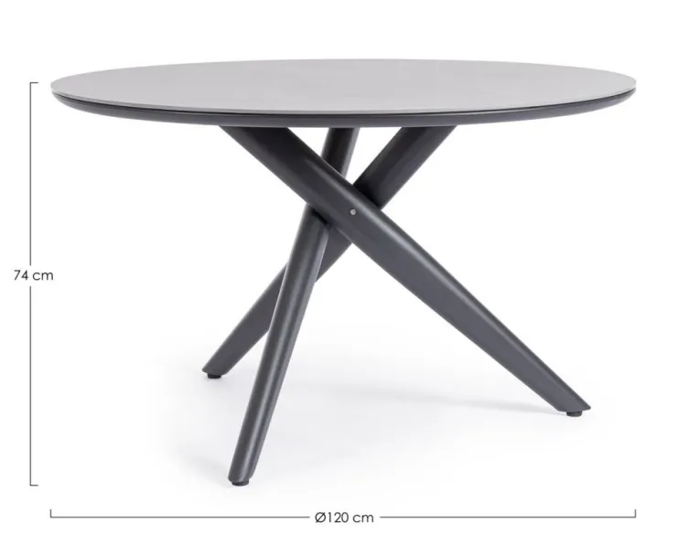 Tavoli>Bizzotto TAVOLO JULIAN D120 ANTR JX55
