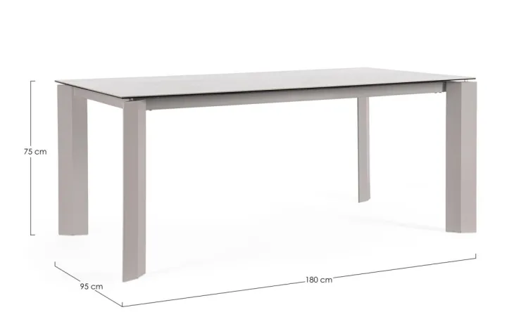 Tavoli>Bizzotto TAVOLO OTAVIO 180X95 MOON WG24
