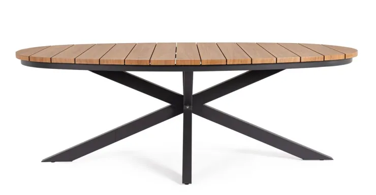 Tavoli>Bizzotto TAVOLO ZELMAR 218X115 ANTRACITE YK13