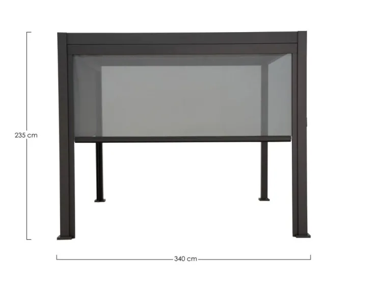 Pergole E Gazebo>Bizzotto TENDA RULLO PERGOLA OCEAN LATO 3.6M ANTR