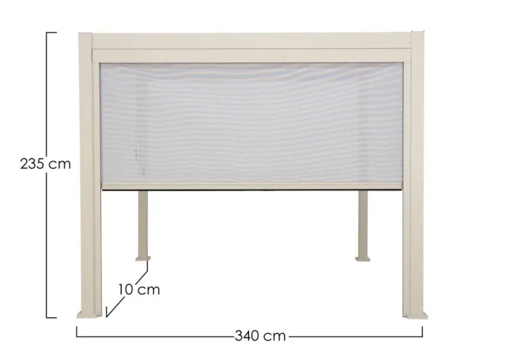 Pergole E Gazebo>Bizzotto TENDA RULLO PERGOLA OCEAN LATO 3.6M SETA
