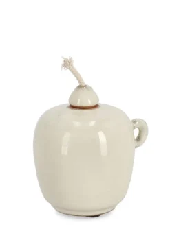 Oggettistica>Bizzotto VASO CON STOPPINO ESMA BEIGE H11,5