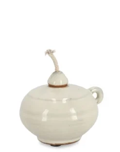 Oggettistica>Bizzotto VASO CON STOPPINO ESMA BEIGE H9