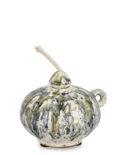 Oggettistica>Bizzotto VASO CON STOPPINO ESMA MELAN VERD BLU H9