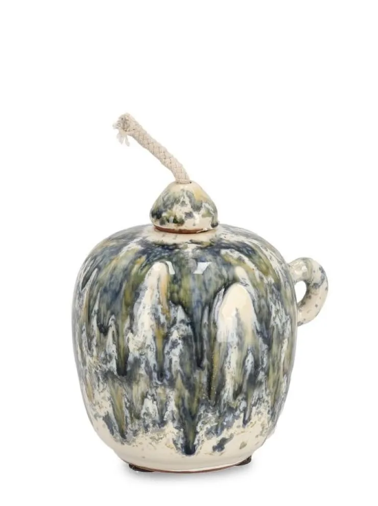 Oggettistica>Bizzotto VASO CON STOPPINO ESMA MEL VER BLU H11,5