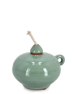 Oggettistica>Bizzotto VASO CON STOPPINO ESMA VERDE H9
