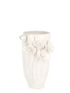 Vasi>Bizzotto VASO DECORATIVO POPPY BIANCO H22