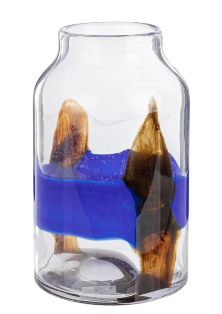 Vasi>Bizzotto VASO ERIDANUS VT BLU NERO H24,5