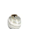 Coprivasi>Bizzotto VASO MARSHA TO BIANCO GRIGIO ORO H17