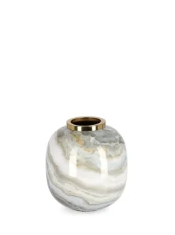 Coprivasi>Bizzotto VASO MARSHA TO BIANCO GRIGIO ORO H17