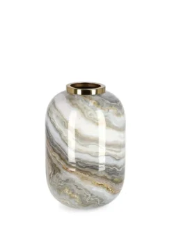 Coprivasi>Bizzotto VASO MARSHA TO BIANCO GRIGIO ORO H25