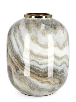 Coprivasi>Bizzotto VASO MARSHA TO BIANCO GRIGIO ORO H36