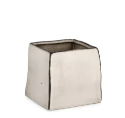 Vasi>Bizzotto VASO NIKOS QUADRATO BASSO BIANCO H14