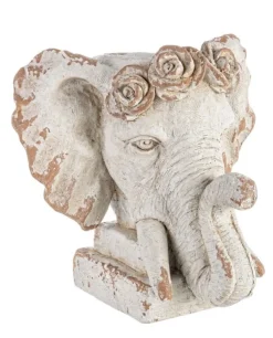 Vasi E Coprivasi>Bizzotto VASO TESTA ELEFANTE MAGNESIA H43