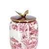 Vasi>Bizzotto VASO ZHEN C-TAPPO ROSSO BIANCO ORO H23