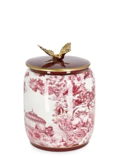 Vasi>Bizzotto VASO ZHEN C-TAPPO ROSSO BIANCO ORO H23