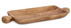 Vassoi E Centro Tavola>Bizzotto VASSOIO DECORATIVO AIMI LEGNO NATUR H3,5