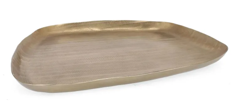 Coprivasi>Bizzotto VASSOIO DECORATIVO CHISEL ORO 38X34