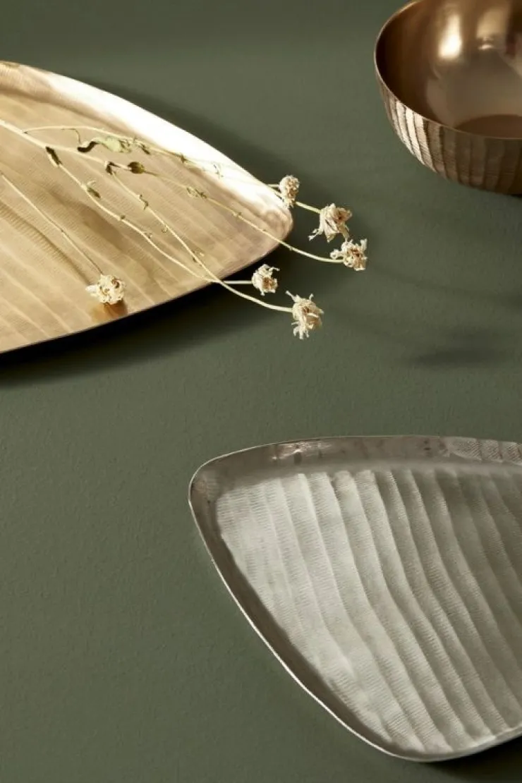 Coprivasi>Bizzotto VASSOIO DECORATIVO CHISEL ORO 38X34