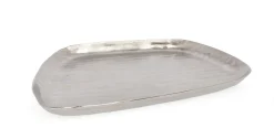 Coprivasi>Bizzotto VASSOIO DECORATIVO CHISEL ARGENTO 30X28