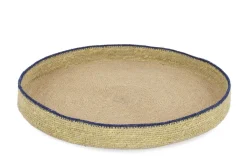 Ceste Decorative>Bizzotto VASSOIO DECORATIVO NINH NATURALE BLU D44