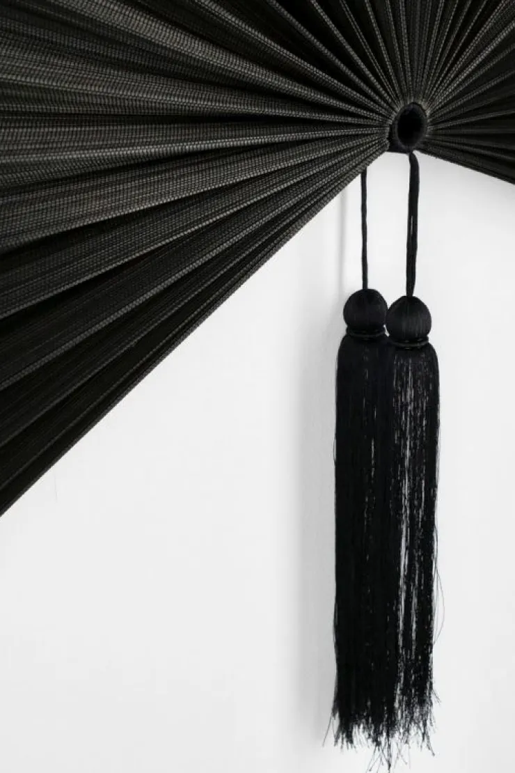Decorazioni Parete>Bizzotto VENTAGLIO DECORATIVO NANKA NERO 60X123