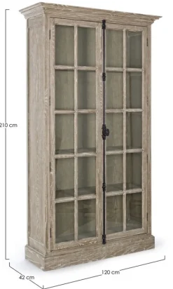 Vetrine>Bizzotto VETRINA IN LEGNO 2 ANTE - COLUMBIA